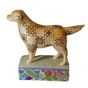 Jim Shore Heartwood Creek 4004860 Ingot GOLDEN RETRIEVER Dog Figure 2005.  Read!